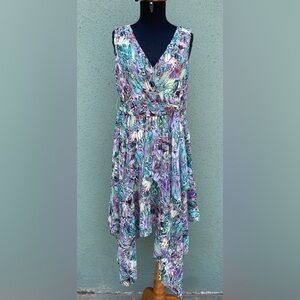 Floral Asymmetrical Maxi Dress